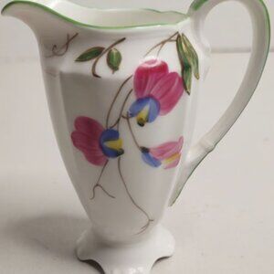 Crown China Made in England Small Pitcher Hand Painted Pink Flowers (GS4)